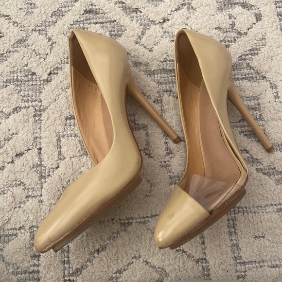 LAMB pumps in nude with clear - Picture 3 of 5
